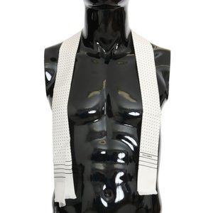 Dolce & Gabbana White Polka Dotted Silk Skinny Tie